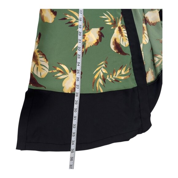 LuLaRoe Womens Floral Print Kimono Cardigan Green/Black Trim Size L Open Front - Picture 4 of 11